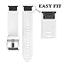 Wearable4U 20mm Garmin Fenix 5S / Fenix 5S Sapphire Quick Release Easy Fit Silicone Replacement Watch Band (Silver Buckle/White)