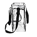 SCKVAOU Clear Stadium Bag Clear Tote Bag Stadium Approved 12 x 12 x 6, with Adjustable Shoulder Strap and Handles (Black)