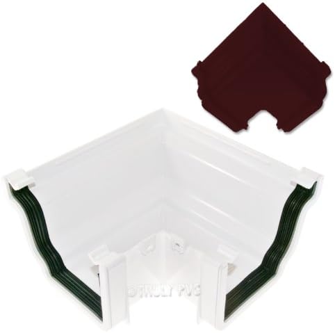 White Wendland RS3252 Marshall Tufflex Conservatory 90Â° Gutter External Corner Ogee Connector Joint by Wendland