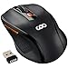 COO Wireless Mouse, LED Slim Dual Mode Bluetooth 5.1 and 2.4G Wireless Rechargeable Led Mouse with 3 Adjustable DPI for iPad, MacBook, Laptop, Mac OS (Black)