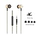 Earphones,TRONOE Sport HIFI In-Ear Earbuds Heaphones Headset Earphones with Noise Isolating Headset Magnet Attraction Earphones with Mic and Volume Control (Goden)