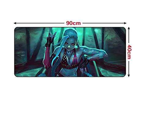 Yvetel League Of Legends LOL Jinx Soft Smooth Gaming Mouse Pad Mouse Mat(35.4