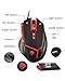 [Wired Gaming Mouse 4000 DPI 9 Buttons] EasySMX V18 Optical Mouse Weight Tuning Set Non-slip Design with LED Light Fire/Sniper Button 4 Programmable Button for Laptop PC Computer Gamer (Black and Red)thumb 3