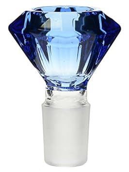 Bong Glaskopf in Edelstein-Optik blau, 18,8mm - head&nature Bong-Kollektion