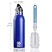 BOGI 20oz Insulated Water Bottle Double Wall Vacuum Stainless Steel Flask Leak Proof keeps Hot and Cold Drinks, Cap with D Ring Carabiner Clip for Outdoor Sports Climbing Camping Hiking (Dblue)