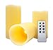 Flameless LED Candles - 3 Mooncandles with Remote Control