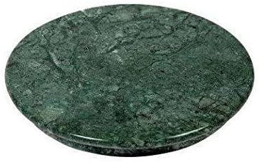 HUKUM Makrana Marble Chakla/Rolling Board/Roti Maker (Green, 10 Inches)