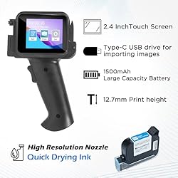 ZHONGMIN Handheld Inkjet Printer with 42ml