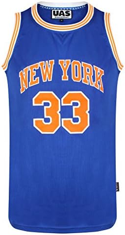 Mens New York 33 Basketball Jersey Gym Muscle Vest Summer Top