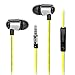 ONSON In-Ear Earbuds Wired Headphones,Remote Control&Microphone Earphone with 3.5MM Jack for iPhone, iPod and iPad, Android Device, Tablet,Mp3 player, CD Player and More,Black+Yellow