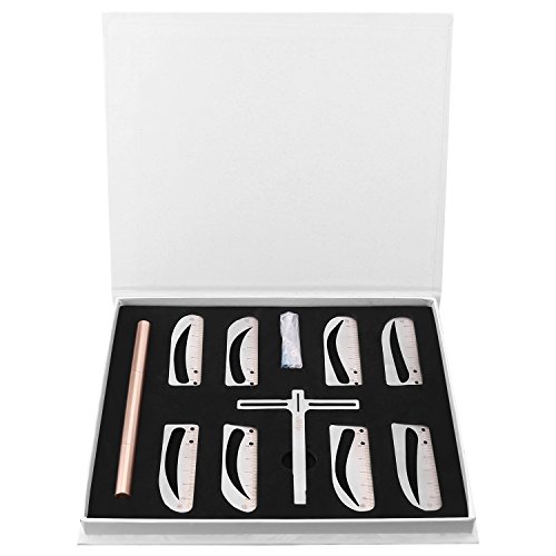 ELEVEN EVER Eyebrow Stencil Ruler kit -Includes 4 Group Eyebrow stencils and an Eyebrow Pencil Permanent Makeup Tools - Thumbnail 7