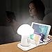USB Charging Station for Multiple Devices- Fast Charging Dock Organizer with 3 USB Ports and 1 Qi Wireless Charging Pad for iPhone,Ipad, Samsung, Android Phone Tablet with Night Light