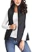 MISS MOLY Women Lightweight Quilted Padded Vest Stand Collar Zip Up Front Gilet Quilted,Black,Large