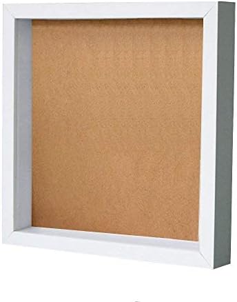 fairbridge Frames Shadow Box Frame with Display Board, 11 by 11-Inch, White, Frames Shadow Box Frame - Great for All Types of Keepsakes (White)