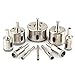 Diamond Drill Bits, Paissite 10 Pcs Hole Saw Set for Glass, Marble, Granite Stone, Ceramic, Porcelain, 6 mm - 50 mm, Hollow Core Drill Bit Set