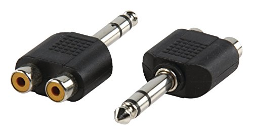 Valueline ac-011 Adapter Cable – Adapter-Kabel (RCA, 6.35 mm, schwarz, männlich/weiblich, Nickel, Kunststoff)