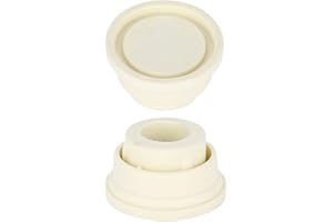 Tissting 2 Pcs Pool Ladder Bumpers 2.4x1.5x1.3in Rubber Inground Pools Ladders Plug White Ladder Caps Pool Liner Protector for 1.6in Swimming Pools Ladders Tubing