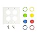 Arcade Light Switch Plate Cover, (White/Red,Blue,Green,Yellow) Double Switch, 2-Gang Standard Size Rocker Wall Plate, Game Room Decorator, Kid Bedroom Wallplate, Faceplate Replacement