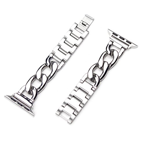 Alonea 38MM 42MM Stainless Steel Watch Band Wrist strap For Apple Watch iwatch Series 1/2 (38MM, Silver)