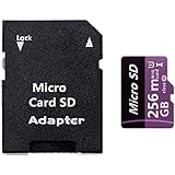 Micro SD Card 256GB High Speed Class 10 Memory Micro SD SDXC Card with Adapter