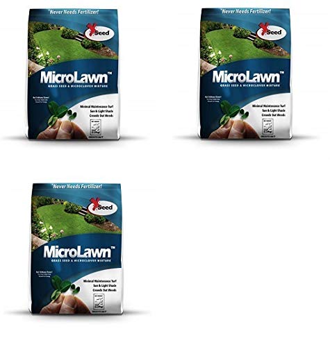 X-Seed 440AS0135UCT-5 MicroLawn Grass & Micro-Clover Mixture, 5, White (Тhrее Расk)