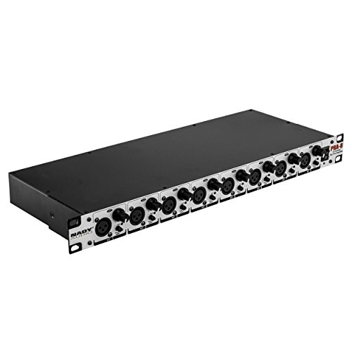 Nady PRA-8 Microphone Preamplifier - Eight independent preamplifiers, fits in single rack space, eight XLR inputs & eight 1/4" outputs