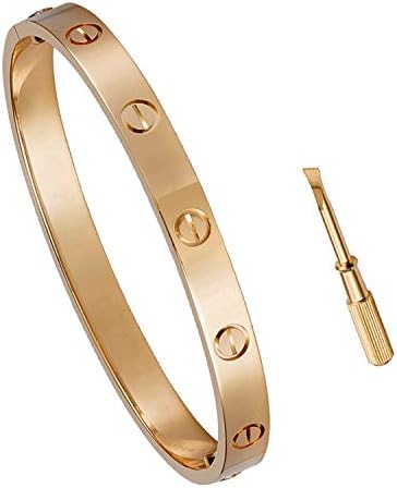 FHMZ Titanium Steel Love Bracelet with Screwdriver Can Wear in Shower