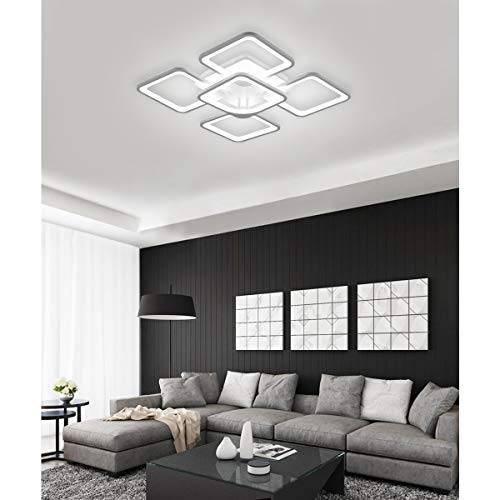 Modern Ceiling Light,LED Chandelier Flush Mount,Square Shape