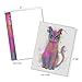 The Best Card Company - Assorted Kittens Watercolor Blank Greeting Box Set - Incl. 10 Unique Design Notecards + Envelopes for Thank You, Invitation - Funky Rainbow Cats AM6199OCB-B1x10