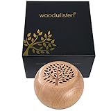 Woodulisten Wooden Wireless Mini Bluetooth Speaker - Beautiful Natural Sound - Use 1 Or Pair 2 For True Wireless Stereo (TWS) Technology, Sold Individually Or In A Pair (Tree Design)