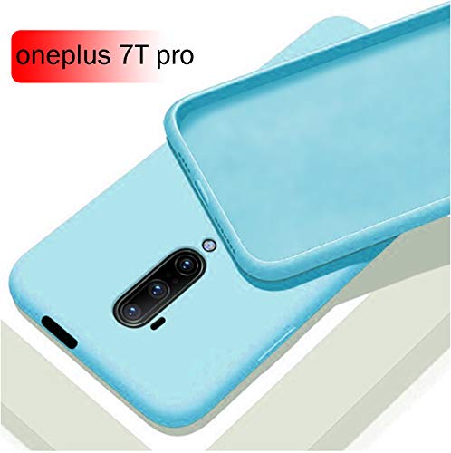 Mobistyle oneplus 7T pro Back Case Cover Soft Silicone Slim Matte Liquid Silicone TPU Shockproof Slim Back Cover Case fo