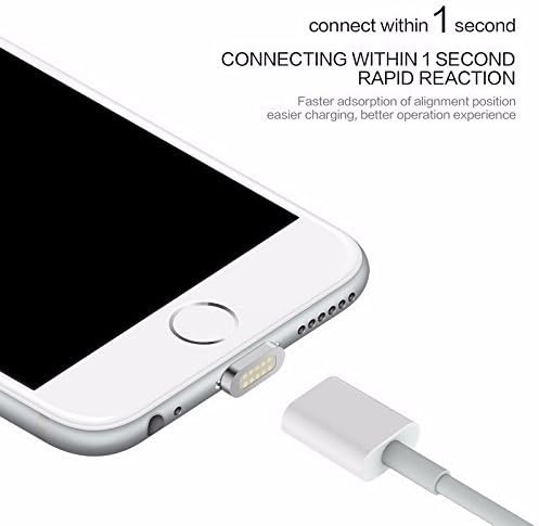 iPhone 2nd Generation Magnetic Lightening USB Data Cable; 1m Charge USB Cable. Suitable for iPhone 6/6S/6 Plus, iPhone 7/7 Plus, iPhone 5/5S, iPad Mini, iPad Pro, iPad Air (White)