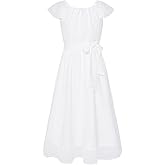 GRACE KARIN Girls Dress Formal Party Wedding Guest Pageant Dress for Teen Girls Ruffle Backless Maxi Sundress Size 6-14