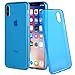 Wisdompro Case for iPhone Xs, for iPhone X, Bundle of 5 Pack Extra Slim Jelly Soft TPU Gel Protective Case Cover for Apple iPhone X XS 10(Blue, Aqua Blue, Hot Pink, Yellow, Red)- Transparent Color