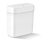 MOPALL Small Bathroom Trash Can with Lid, 3.2