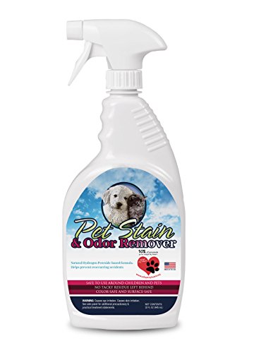 SNAVOO Professional Strength PET STAIN & ODOR REMOVER, Natural, Oxygen Powered Cleaner Pet Odor & Stain Remover Spray for Dog or Cat Urine Stains, 32 oz. Spray Bottle