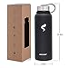 Simple Drink Stainless Steel Insulated Water Bottle - Cold 24 Hrs & Hot 12 Hrs | Reusable Wide Mouth Metal Flask with Portable Strong Cap for Sports Travel, Leak Proof