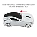CHUYI Cool Car Shaped Wireless Mouse 1600DPI Cordless Office Mice for Travel Business School Home Gift (1 Pack-White)