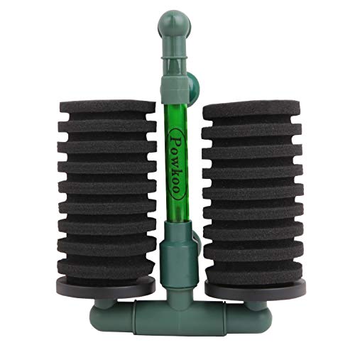 Sponge Filter, Aquarium Filter Sponge Double Sponge Filter for Shrimp Nano Tank (SF-200)