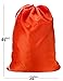 Nylon Laundry Bag - Locking Drawstring Closure and Machine Washable. These Bags will Fit a Laundry Basket or Hamper and Strong Enough to Carry up to Three Loads of Clothes. (Orange)