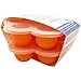 Qooble Silicone Baby Food Freezer Containers, 2-PACK Storage Trays with Clip On Lid (Orange)