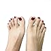 24Pcs False Toenails with Short Design Toe Nails Glue On Toenails Artificial Toenails Art Tips Press On Toenails for Women and Girls Wine Red Color