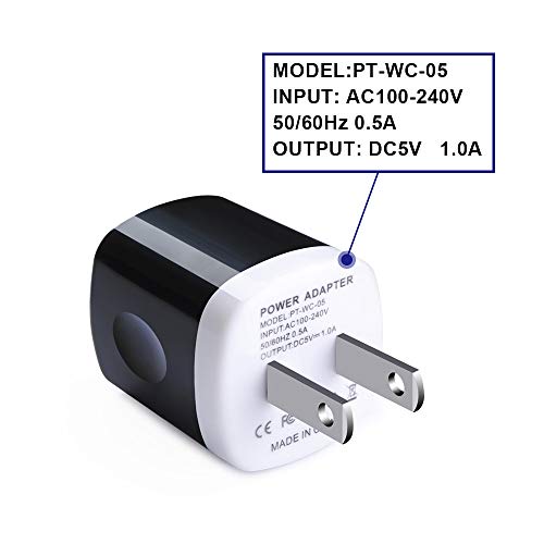 USB Wall Charger, Single Port Charging Box 4Pack Charging Cube Base Station Block Power Adapter Compatible with iPhone Xs/XS Max/XR/X/8/8 Plus/7/6S Plus, Samsung Galaxy S10/S10e S9/S8/Plus S7/S6/Edge