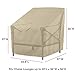 SunPatio Outdoor Chair Cover, Heavy Duty Waterproof Patio Lounge Deep Seat Chair Cover, Fade Resistant Patio Furniture Covers, All Weather Protection, 33.5