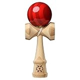 Kendama USA - Tribute - Bamboo - Red - Pro Packaging - Extra String & Stickers Included