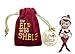 The Elf on The Shelf In a Velvet Bag - Decorative Mini Figurine - Christmas Tradition -- New Story Book Face Figurine