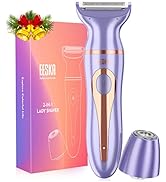 Amazon レディースシェーバー Eeska 2 In 1 電気シェーバー 女性 フェイスシェーバー ボディーシェーバー 電気カミソリ 電動レディースシェーバー ビキニライン Vio ムダ毛処理 Ipx7防水 乾湿両用 Usb充電式 プレゼント ピンク Eeska レディース シェーバー