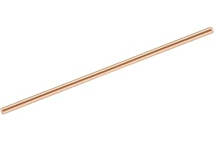 MECCANIXITY 1 Pack Pure Copper Round Rod 8mm/5/16 Inch Diameter 300mm/11.8 Inch Length Solid Copper Rod Lathe Bar Stock for D