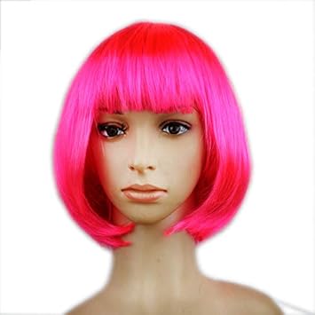 Buy Masti Zone Funny Parties Pink Colour Short Hair Wig Halloween