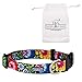 Lucky Love Dog Collars | Vivid Floral Dog Collar – Girl Dog Collar for Small Medium Large Dogs – Blackbird, Largethumb 1